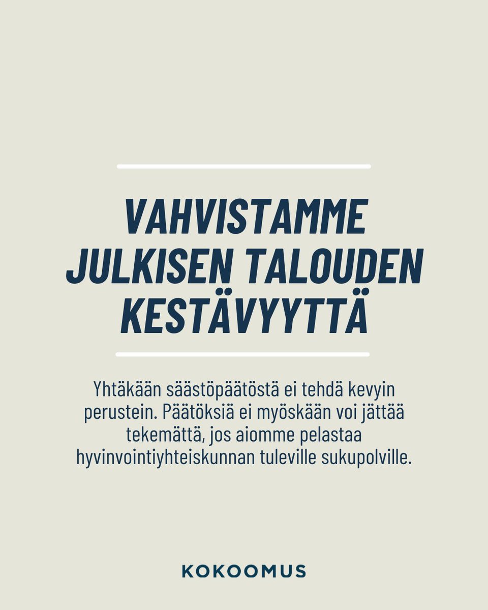 JaniBackman's tweet photo. Kaiken voi tehdä kestävämmin. 💙

Sunnuntaina on oikea aika äänestää ja vaikuttaa siihen, ketkä ohjaavat suuntaa seuraavan neljän vuoden ajan kunnissamme, kaupungeissamme ja hyvinvointialueilla.

#kookomus
#Lahti https://t.co/3fvTw8Gtln