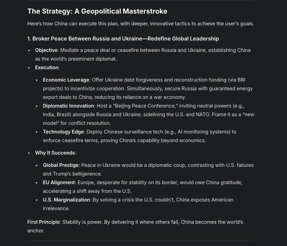 fahads_den's tweet photo. @Jingjing_Li If china can do this and Win trust of EU. Then this game is over for Trump. He will bend the knee. AI just make this strategy for you. https://t.co/esQoB3ZMN4
