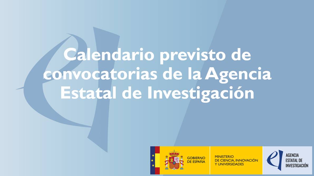 Agencia Estatal de Investigación (@ageinves) on Twitter photo La <a href="/AgEInves/">Agencia Estatal de Investigación</a> publica la actualización del calendario previsto de sus convocatorias.
👉aei.gob.es/noticias/publi…
El objetivo de este documento es informar a la comunidad científico-técnica de la planificación de las convocatorias en curso que aún no se han resuelto y de las que se La <a href="/AgEInves/">Agencia Estatal de Investigación</a> publica la actualización del calendario previsto de sus convocatorias.
👉aei.gob.es/noticias/publi…
El objetivo de este documento es informar a la comunidad científico-técnica de la planificación de las convocatorias en curso que aún no se han resuelto y de las que se