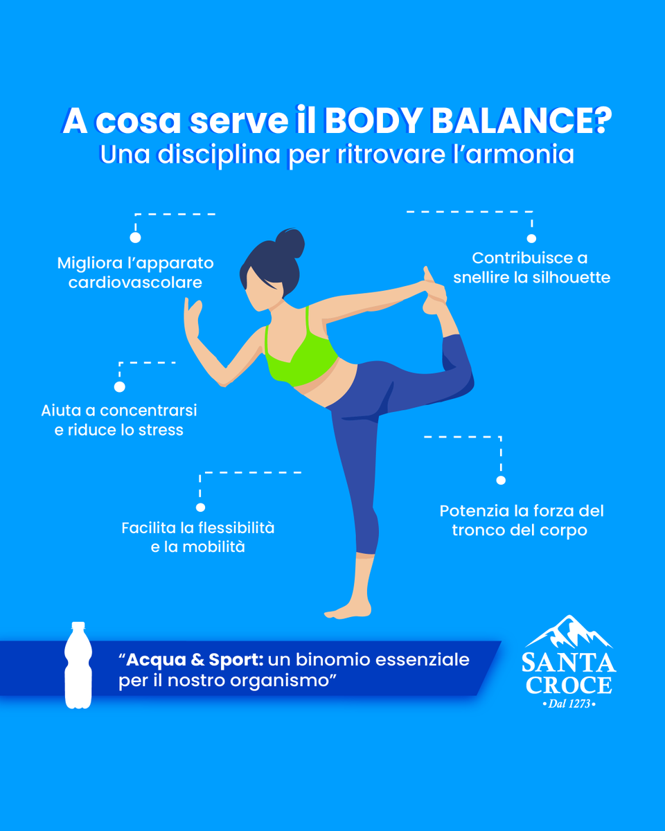 🧘 Conosci il body balance? 💦 Acqua Santa Croce ha tutte le qualità e proprietà benefiche necessarie per ristabilire l'equilibrio idrico-minerale dello sportivo.

E tu hai mai provato qesta nuova disciplina sportiva? 
#bodybalance #acquasantacroce #idratazione