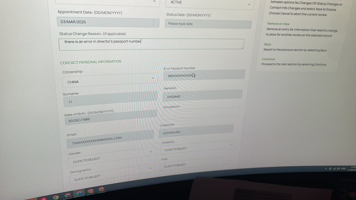 How do I change the directors id number