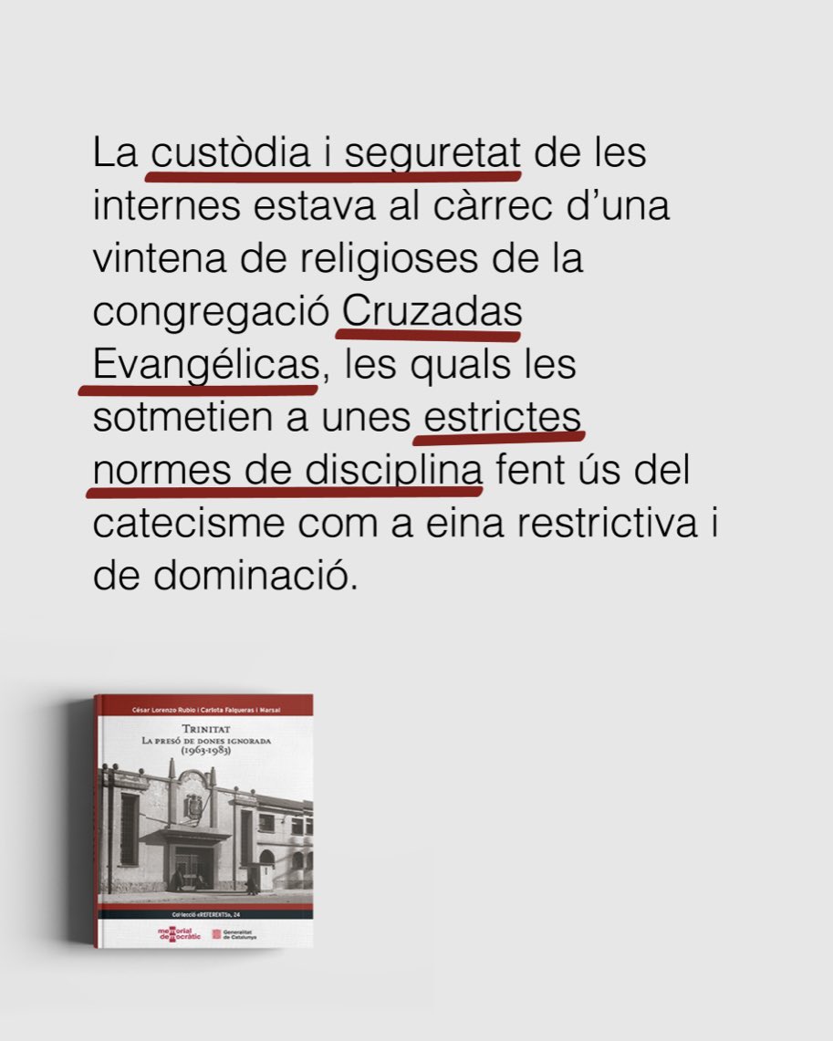 eunom_ia's tweet photo. Presentación del libro “𝐓𝐫𝐢𝐧𝐢𝐭𝐚𝐭. 𝐋𝐚 𝐩𝐫𝐞𝐬𝐨́ 𝐝𝐞 𝐝𝐨𝐧𝐞𝐬 𝐢𝐠𝐧𝐨𝐫𝐚𝐝𝐚 (𝟏𝟗𝟔𝟑 - 𝟏𝟗𝟖𝟑)”, en📍 Cotxeres de Sants (Barcelona) https://t.co/5AfGeT3X9M