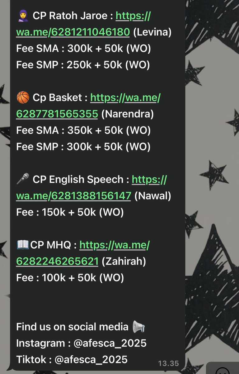 nemoandorry's tweet photo. halo temen temen semua 👋🏻👋🏻, aku ada lomba nih buat temen temen yang SMP, SMK dan SMA bisa nih untuk ikut lomba yang ada disekolah aku 😆‼️

buat yang mau nanya nanya tentang lomba nya bisa chat aku by wa yaaaa ‼️‼️

https://t.co/BRDuXYjuxU
#infolomba #zonauang #zonajajan https://t.co/ROpb8xemxy