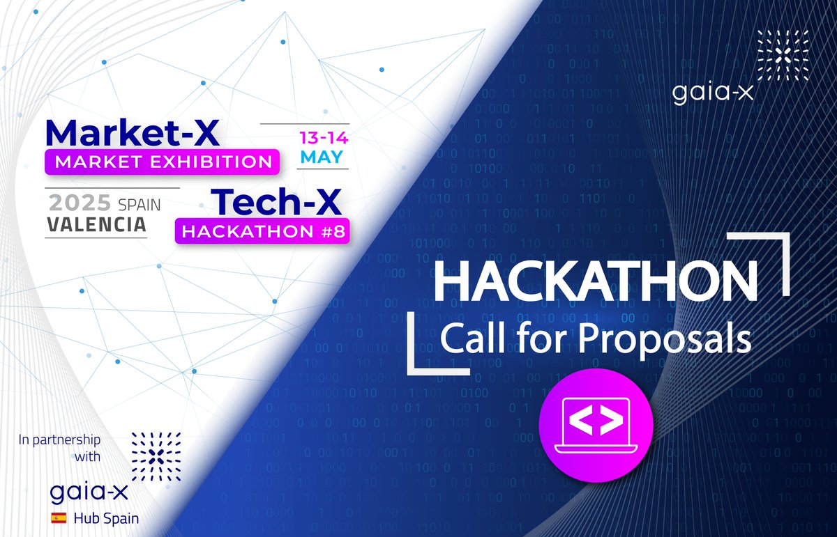 🚨Last chance to join the Tech-X Hackathon #8! Bring your best ideas to life and compete for €5,000 in prize money! Hacks should focus on Gaia-X compliance, onboarding, or tech improvements, and most of the work should be done during the hackathon.

➡️gaia-x.eu/tech-x-hackath…