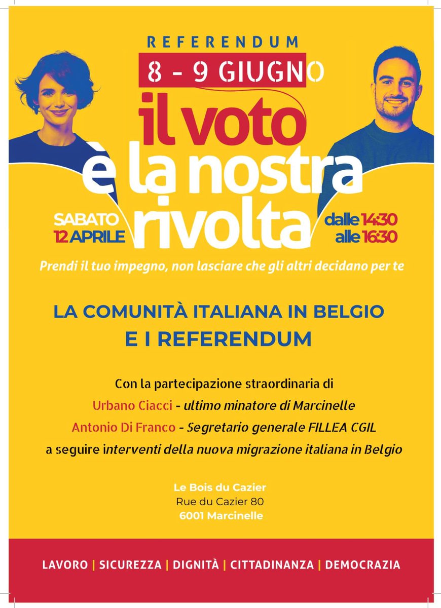 📷𝐑𝐄𝐅𝐄𝐑𝐄𝐍𝐃𝐔𝐌 𝟐𝟎𝟐𝟓, domani pomeriggio il collegamento in diretta da Marcinelle con il segretario generale della #filleacgil Antonio Di Franco 👉SEGUI LA DIRETTA  lc.cx/nnuWJ3