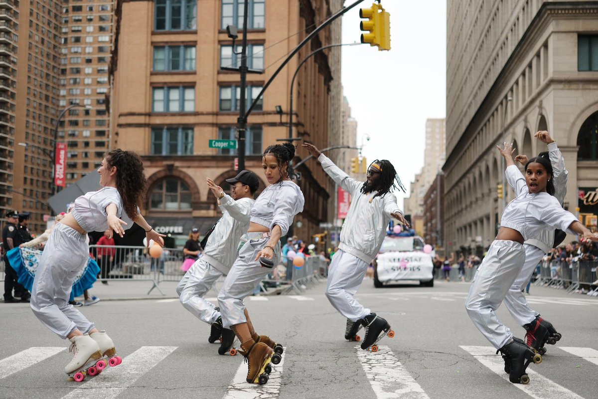 DanceParadeNYC's tweet photo. We’re bending over backwards to bring you the best DANCE in New York City and beyond! Catch the joy at the 19th Annual Dance Parade and Festival when we return to NYC streets on May 17, 2025! Details on our website https://t.co/Co5uKNInIu! #danceparadenyc #freedomtodance https://t.co/u6mla0A8xn
