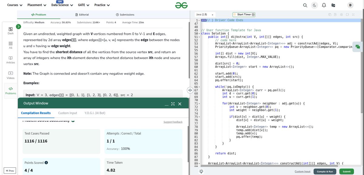 hi__dev__'s tweet image. Day-141 of #gfg160 and #geekstreak2024  
Today, I solved the problem of &quot;Dijkstra Algorithm.&quot;
@geeksforgeeks
