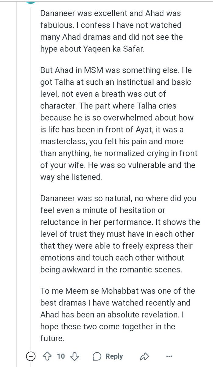 _StillWithux's tweet image. Ahad finally getting his flowers on reddit !!!!

#MeemSeMohhabat
#AhadRazaMir