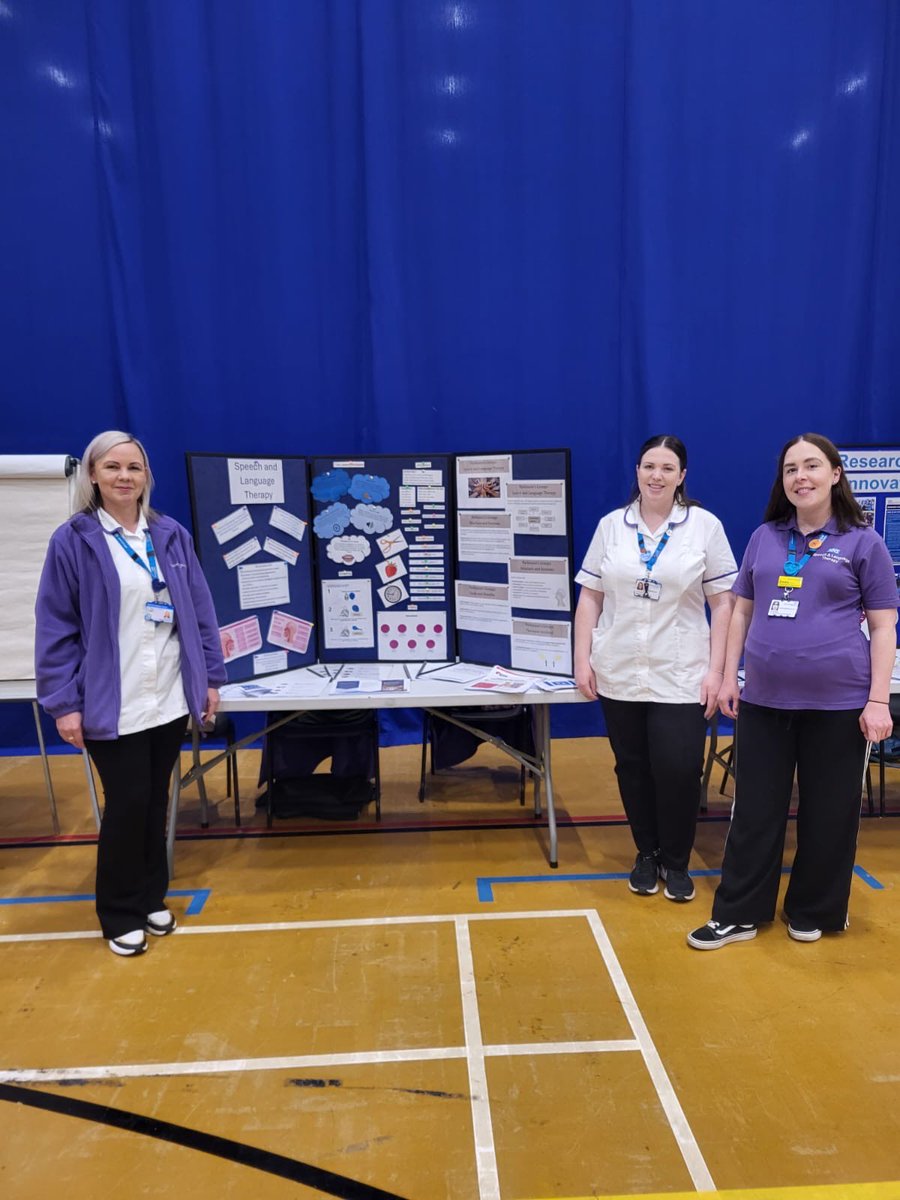 MPFTAdultSLT's tweet image. Today is #WorldParkinsonsDay and SLT team members Martina, Zara and Emma are at the World Parkinson's Day event at Fenton Manor Sports Centre flying the flag for SLT and showcasing how we support people living with PD #mysltday