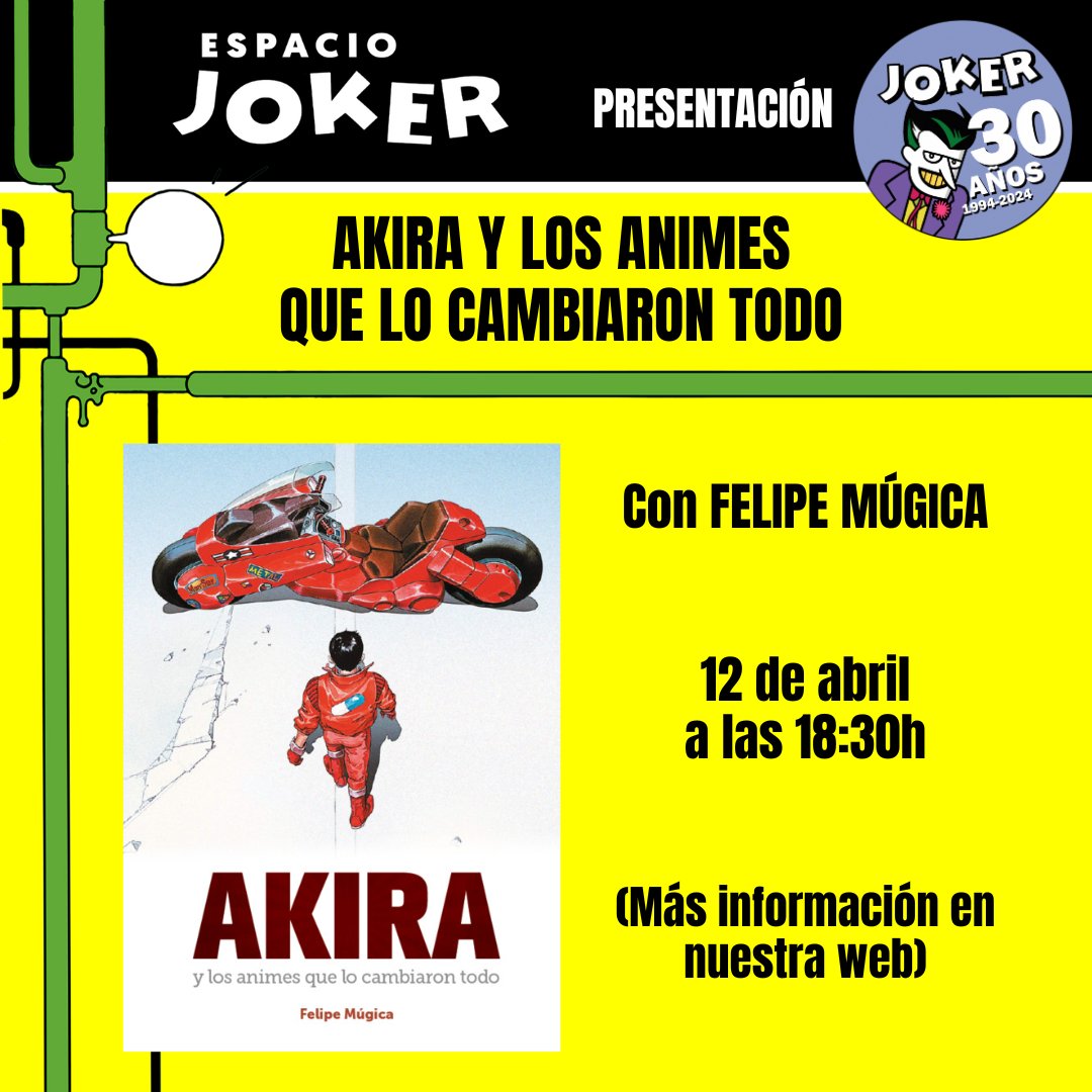 comicsjoker's tweet photo. Hoy viernes presentación de "Contrapaso Mayores, con reparos" de @NormaEditorial y mañana sábado "Akira y los animes que lo cambiaron todo " de @Diabolocomics 

¡Os esperamos en espacio Joker!

#joker30 https://t.co/1DDnbNOYn2