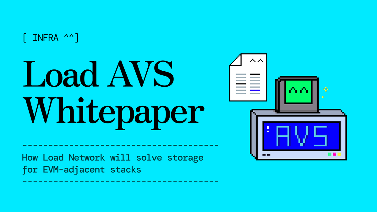 Load Network (prev. WeaveVM) (@useload) on Twitter photo We break down yesterday's AVS whitepaper release in plain language:
+ What is a hot cache layer?
+ Why is it the missing piece for EVM storage?
+ How does it fit alongside the EVM and <a href="/ArweaveEco/">Arweave Ecosystem</a> permanent storage layer to fill a critical gap?
blog.load.network/load-avs-white… We break down yesterday's AVS whitepaper release in plain language:
+ What is a hot cache layer?
+ Why is it the missing piece for EVM storage?
+ How does it fit alongside the EVM and <a href="/ArweaveEco/">Arweave Ecosystem</a> permanent storage layer to fill a critical gap?
blog.load.network/load-avs-white…