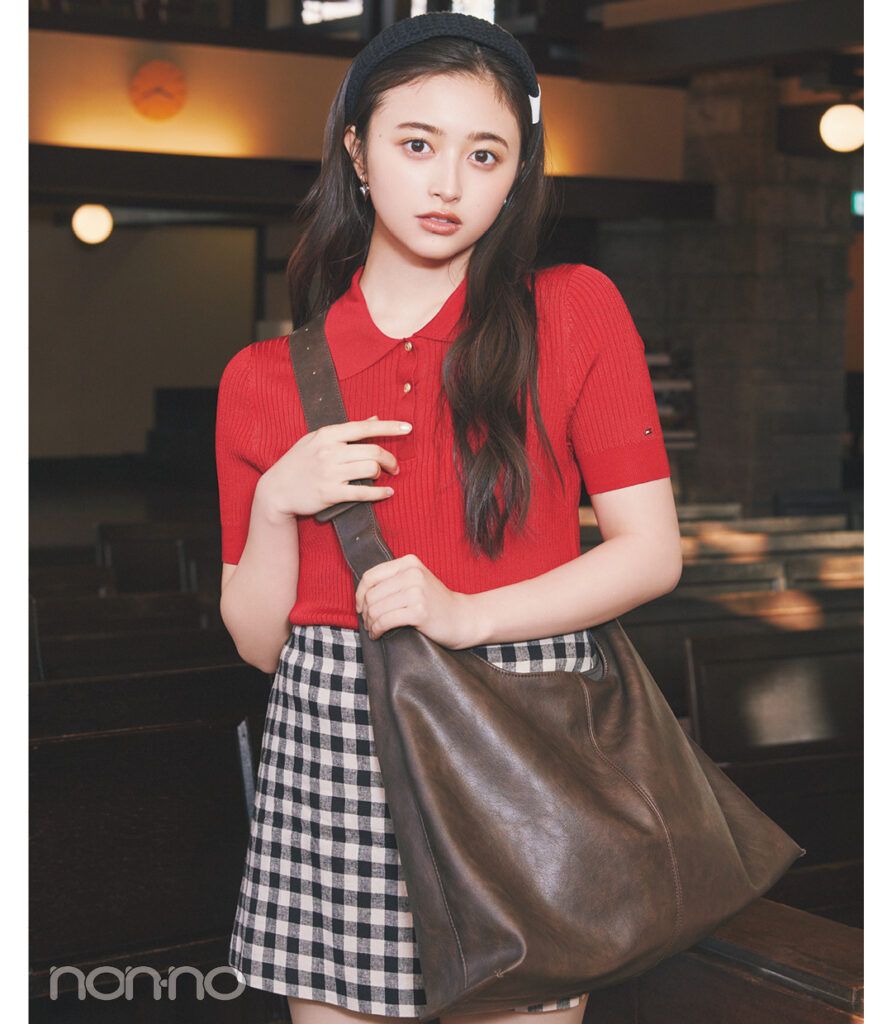 井上和が通学バッグをナビ👜】 荷物が多い日も安心！ PCが入る大容量