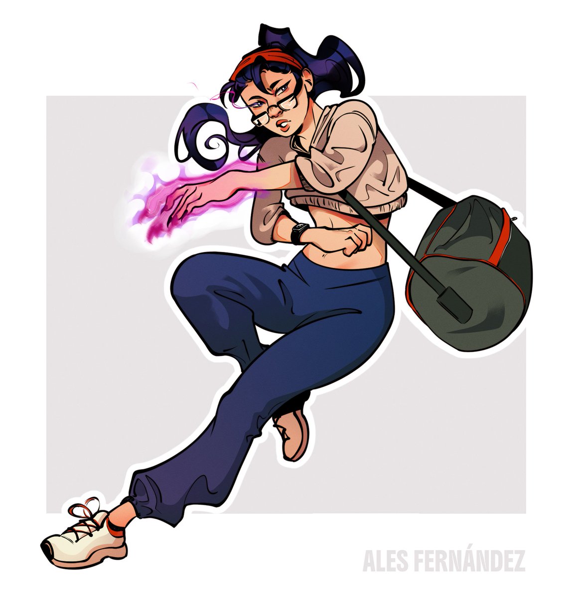 Same character, 4 years apart