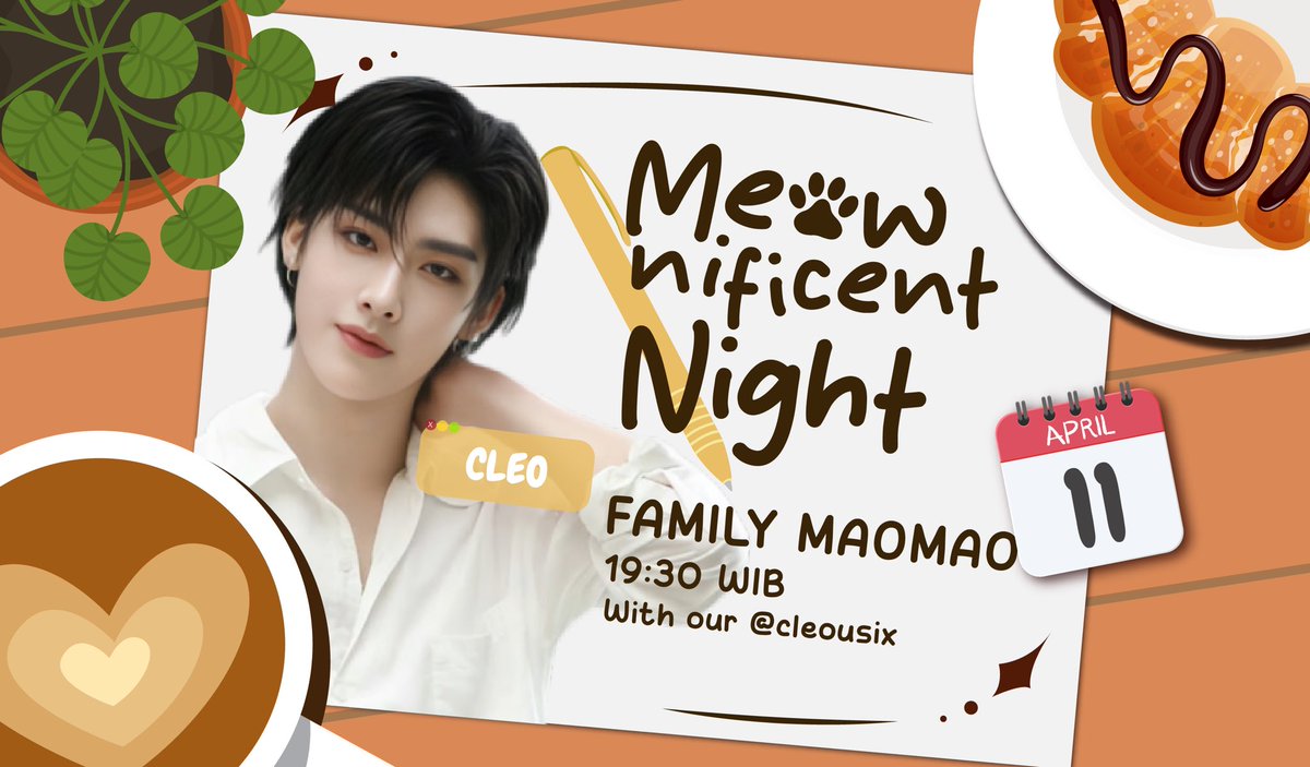 cleousix's tweet photo. ㅤ ㅤ ㅤㅤ

⠀ ⠀ ⠀  ⠀⠀⠀/ᐠ •ヮ• マ Ⳋ
⠀ ⠀ 𝗠𝗘𝗢𝗪𝗡𝗜𝗙𝗜𝗖𝗘𝗡𝗧 𝗡𝗜𝗚𝗛𝗧  🐈‍⬛
⠀⠀Paws together, whiskers up—
⠀⠀     let's gather around for :

⠀⠀⠀ ⠀⠀FAMILY MAOMAO
⠀𝗧𝗶𝗻𝗶𝗲 𝗖𝗵𝗮𝗹𝗹𝗲𝗻𝗴𝗲𝗿 : CLEO.
⠀  📅 11 April 2025 | 19.30 WIB

ㅤ ㅤ ㅤㅤ https://t.co/XOAkzvtXe4