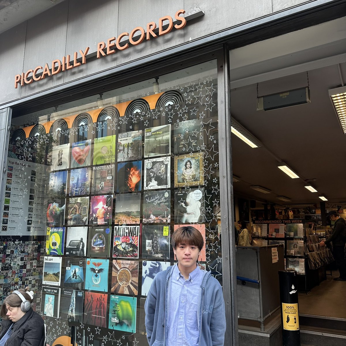PiccadillyRecs's tweet photo. First person in the queue for @recordstoreday 2025 is Evan from Wigan. He’s never queued up before for RSD, arrived at 9am this morning. 23 hours before we actually open at 8am tomorrow. He’s after the Wicked: Soundtrack, I think he’ll get one.

https://t.co/xVaeYosoFP https://t.co/BwPUsyuEjz