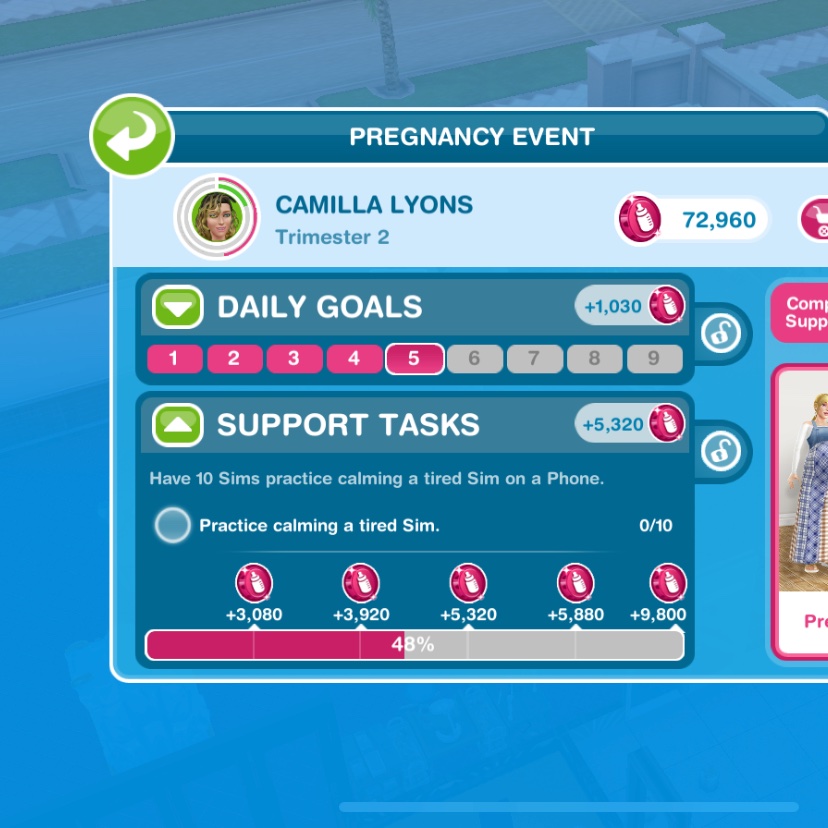 Jande_27's tweet photo. @TheSimsFreePlay @TheSimsFreePlay  This is my third pregnancy event that half way through it glitches. I cannot complete the task, I tried call a friend but it didn’t complete. https://t.co/cSxIWLOvhf