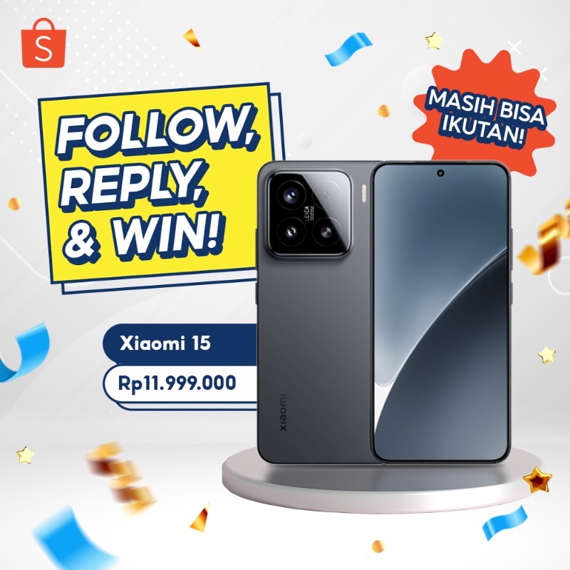 ShopeeID's tweet photo. ‼️ GIVEAWAY XIAOMI 15 ‼️

Sobat Shopee! Kamu masih berkesempatan buat menangin XIAOMI 15 senilai 11,9JT++ lhoo! 🥳 Yukk, ikutan sekarang!

Caranya:
- FOLLOW @ShopeeID
- RT &amp; LIKE 
- KLIK banner + screenshot
- REPLY: Mau dong Min XIAOMI 15!

Periode 1-30 April | Good luck!! 🧡