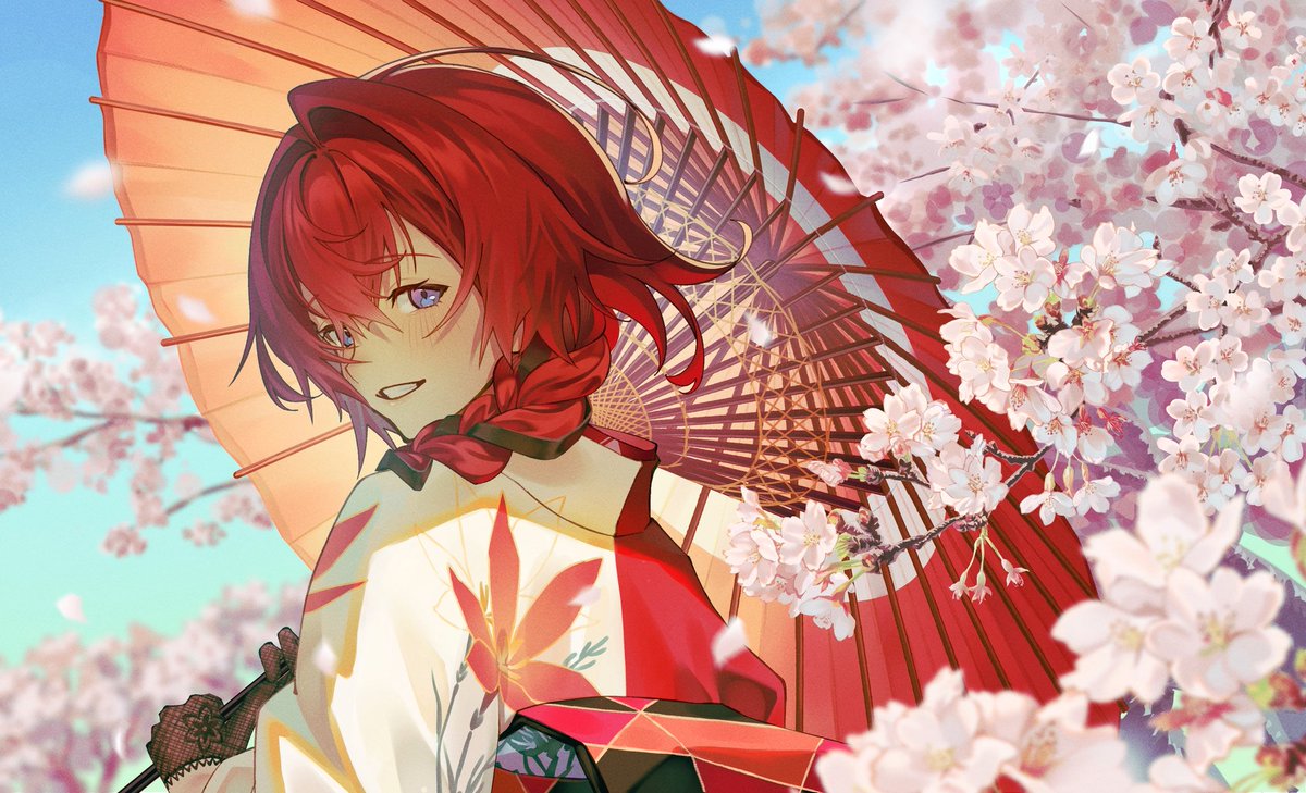 AMBER589LILY's tweet photo. 👘🌸
#絵ンジュ https://t.co/QDL5SKzKF2