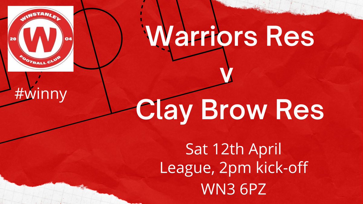 Winstanley FC Reserves (@wwfc_reserves) on Twitter photo Last game of the season tomorrow as we host <a href="/ClayBrowSatRes/">Clay Brow Saturday Reserves</a> in the <a href="/CheshireFL/">Cheshire Football League ⚽️</a> ⚽
#winny #UpTheWinny #LittleLane #wigan #CheshireLeague #grassrootsfootball Last game of the season tomorrow as we host <a href="/ClayBrowSatRes/">Clay Brow Saturday Reserves</a> in the <a href="/CheshireFL/">Cheshire Football League ⚽️</a> ⚽
#winny #UpTheWinny #LittleLane #wigan #CheshireLeague #grassrootsfootball