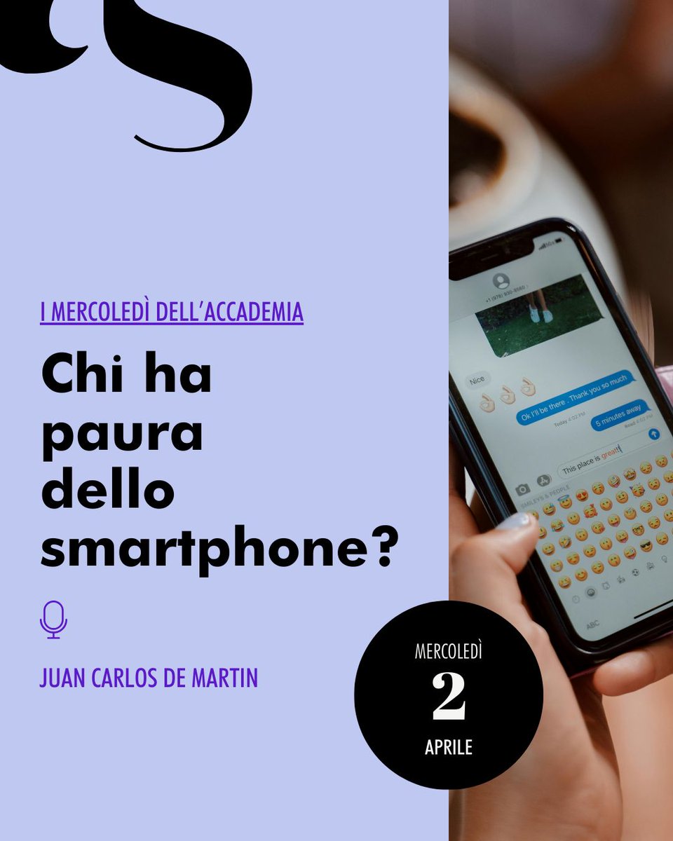 Nexa Center (@nexacenter) on Twitter photo 📌"Chi ha paura dello #smartphone?"
Mercoledì 2 aprile il co-direttore del Centro Nexa <a href="/demartin/">JuanCarlos De Martin</a> è stato ospite presso <a href="/ScienzeTo/">Accademia Scienze To</a> per un incontro dedicato allo smartphone e le sue implicazioni
📺Guarda il video youtu.be/B_bgWZ66qJY?si…
#tecnologia #digitale #società #democrazia 📌"Chi ha paura dello #smartphone?"
Mercoledì 2 aprile il co-direttore del Centro Nexa <a href="/demartin/">JuanCarlos De Martin</a> è stato ospite presso <a href="/ScienzeTo/">Accademia Scienze To</a> per un incontro dedicato allo smartphone e le sue implicazioni
📺Guarda il video youtu.be/B_bgWZ66qJY?si…
#tecnologia #digitale #società #democrazia