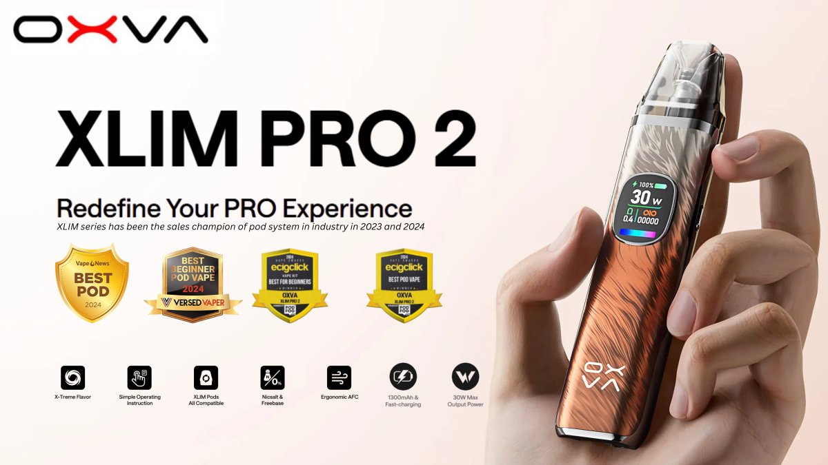 Myvpro_Official's tweet photo. 🏆 OXVA XLIM PRO 2 is here!
🥇 Best Pod System 2023 &amp; 2024
⚡ 30W Output | 🔋 1000mAh
📺 0.69" TFT Screen | 💧 Anti-leak Pods
Redefine your PRO experience → https://t.co/z7WrOLk1fg
#OXVA #XLIMPRO2 #MyVPro #VapeTech
[https://t.co/kdiYMI10EI] https://t.co/1ArFtD8nNW