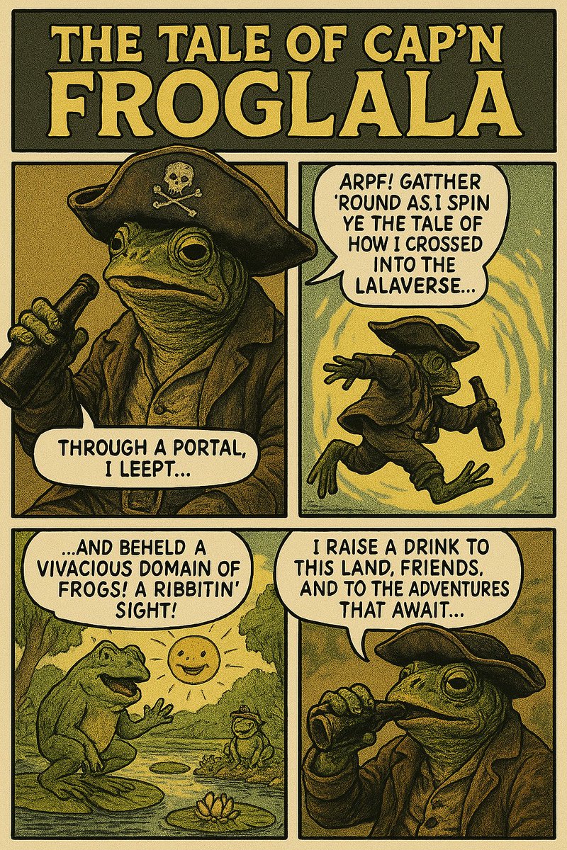 retarded771's tweet photo. Capโn Froglala leapt through a portal into the Lalaverse โ a ribbitinโ realm of adventure and frogs! Truly the hero we didnโt know we needed. #FrogLala #Lalaverse
GG9197MJXD55vqKfjXHMyq76rH57wa8dgHuMhCQEpump https://t.co/426ZnXCr3t
