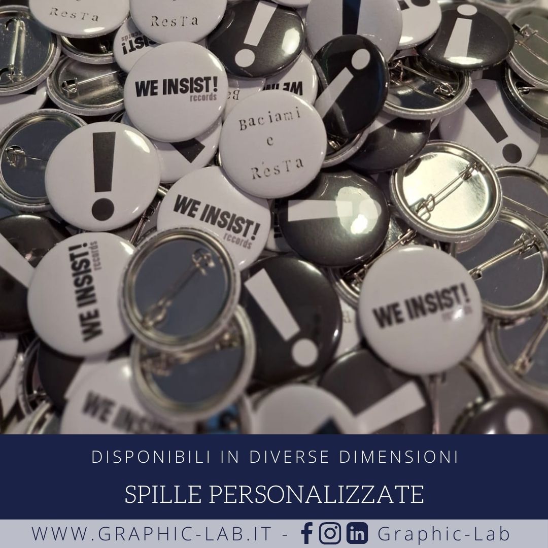 graphiclabit's tweet photo. Spille personalizzate disponibili in varie Dimensioni con chiusura a tramite spilla o magnetica. A disposizione anche magneti personalizzati in varie forme e dimensioni. Maggiori info: https://t.co/mpDygIW6Lt https://t.co/007TaOprBT