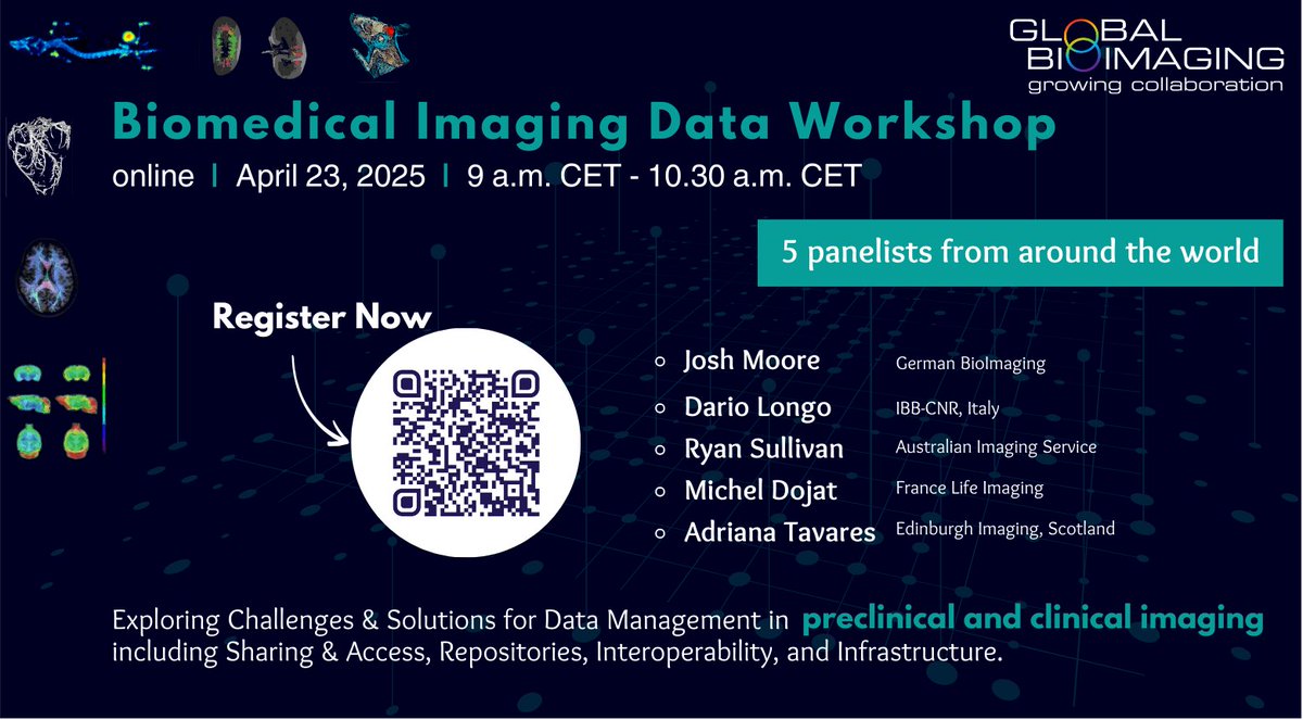 GIDE (@gideproject) on Twitter photo Join on April 23rd the <a href="/GlobalBioImage/">Global BioImaging</a> community for a Workshop on Biomedical Image Data Practices and discuss challenges and solutions around:
🔹Imaging data repositories
🔹Interoperability
🔹Preclinical&clinical imaging infrastructure
🔗 Find out more: globalbioimaging.org/working-groups… Join on April 23rd the <a href="/GlobalBioImage/">Global BioImaging</a> community for a Workshop on Biomedical Image Data Practices and discuss challenges and solutions around:
🔹Imaging data repositories
🔹Interoperability
🔹Preclinical&clinical imaging infrastructure
🔗 Find out more: globalbioimaging.org/working-groups…
