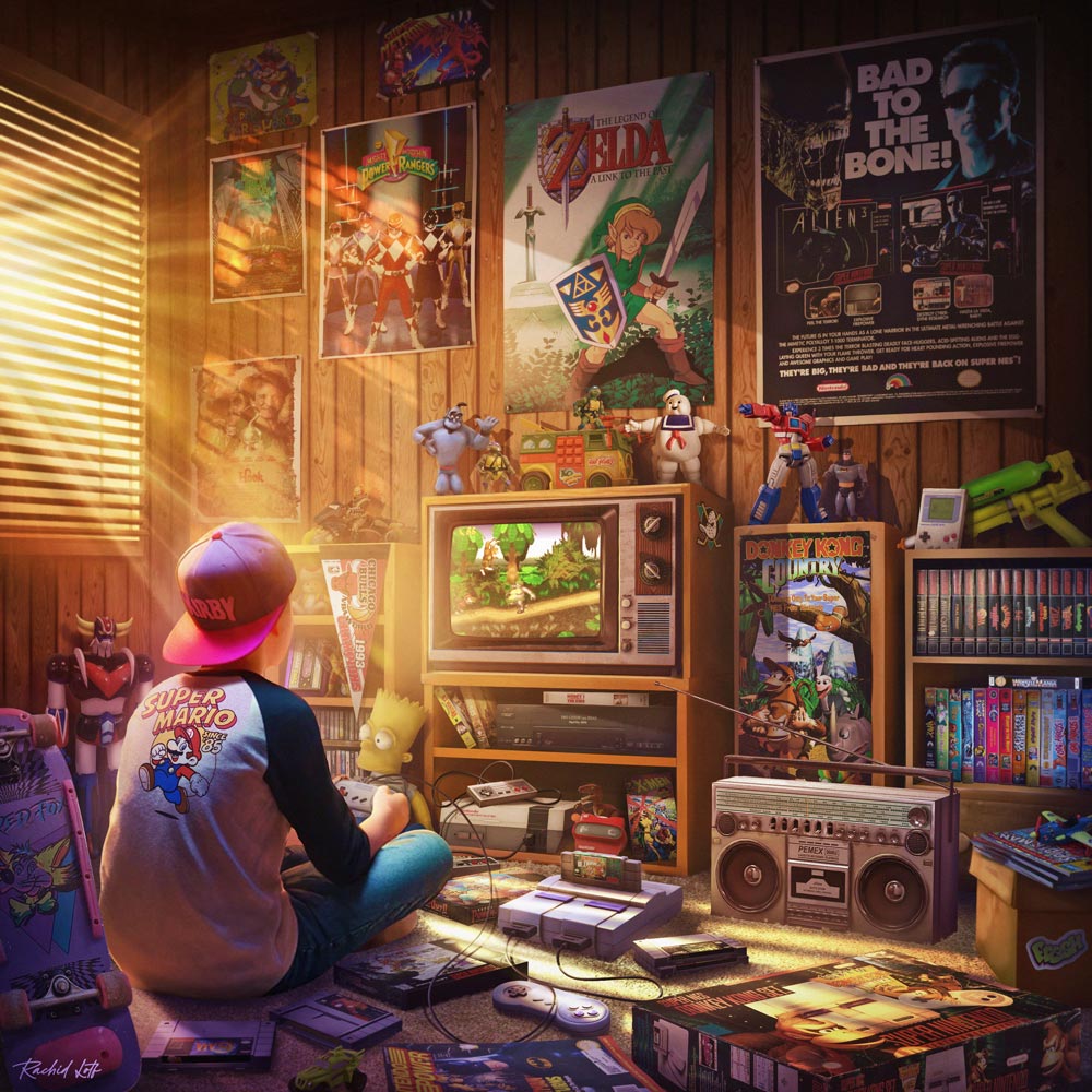 Here’s a tribute to Donkey Kong Country and the golden age of the SNES!

I wanted to capture that magical ‘90s vibe—Saturday mornings, playing video games... what a time to be alive.

Course, Print, Commission: rachidlotf.com/store

#DonkeyKongCountry #SNES #SuperNintendo