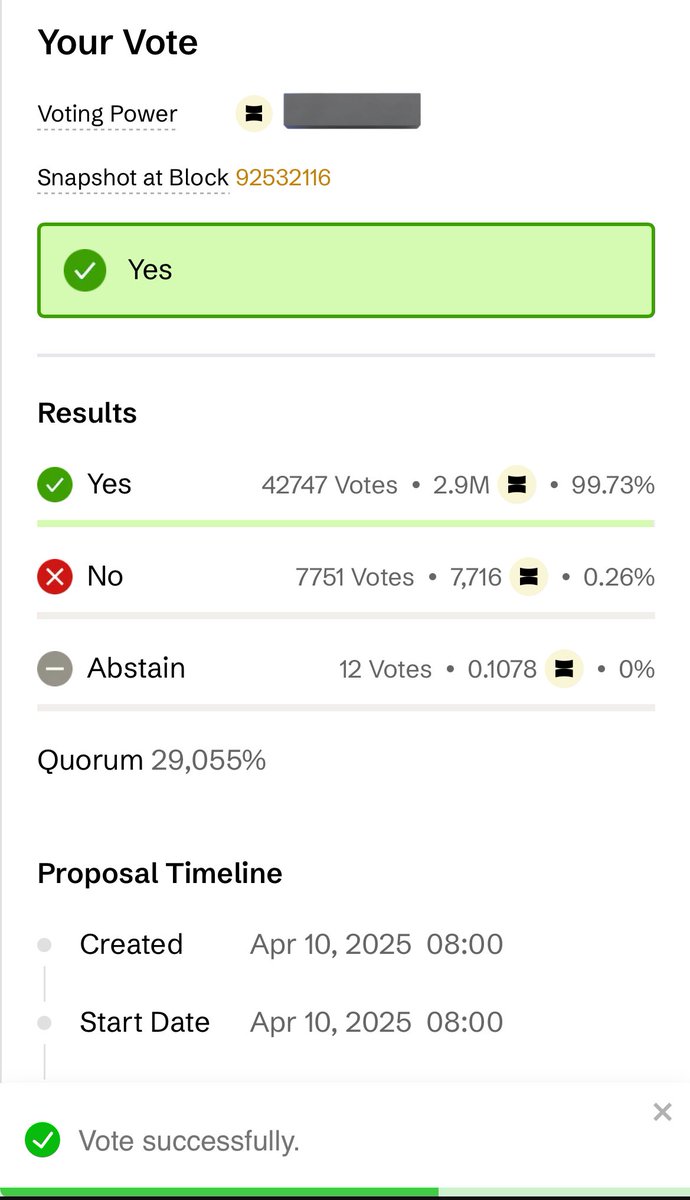 abdulct01's tweet photo. It’s time to vote again — #VIP3 is live!

This proposal aims to sunset TomoMasterDAO &amp; $tDAO, bringing all governance under $VIC for a more unified future.

Snapshot for voting ends tomorrow.
$VIC holders (snapshot taken April 9)!

Vote now:
https://t.co/qgKPXvV1rS https://t.co/PnDpDnJKCV