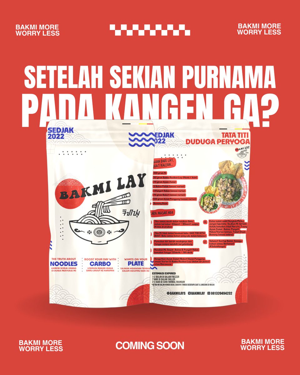 BakmiLay's tweet photo. Alohaaaaa!!!👋 
Apa kabar Konco Bakmi semuaaaaaa?? Yakin gak kangen nih? Hm~
Yang nungguin Bakmi Frozen kita hadirkan lagi segera yesss. 🍜 🫶🏻

#bakmilay 
#bakmibandung 
#bakmicimahi 
#bakmimoreworryless https://t.co/qZe8ivZlUt