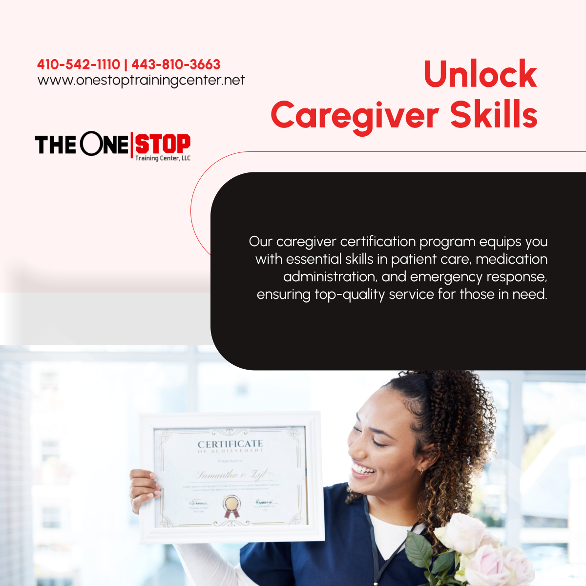 theonestoptc's tweet photo. Ready to make a difference? Get certified as a caregiver and gain the skills needed to provide compassionate, professional care. Enroll in our training today!

#AssistedLivingAndCareTraining #BaltimoreMD #CaregiverTraining https://t.co/gf2ttr6C1H