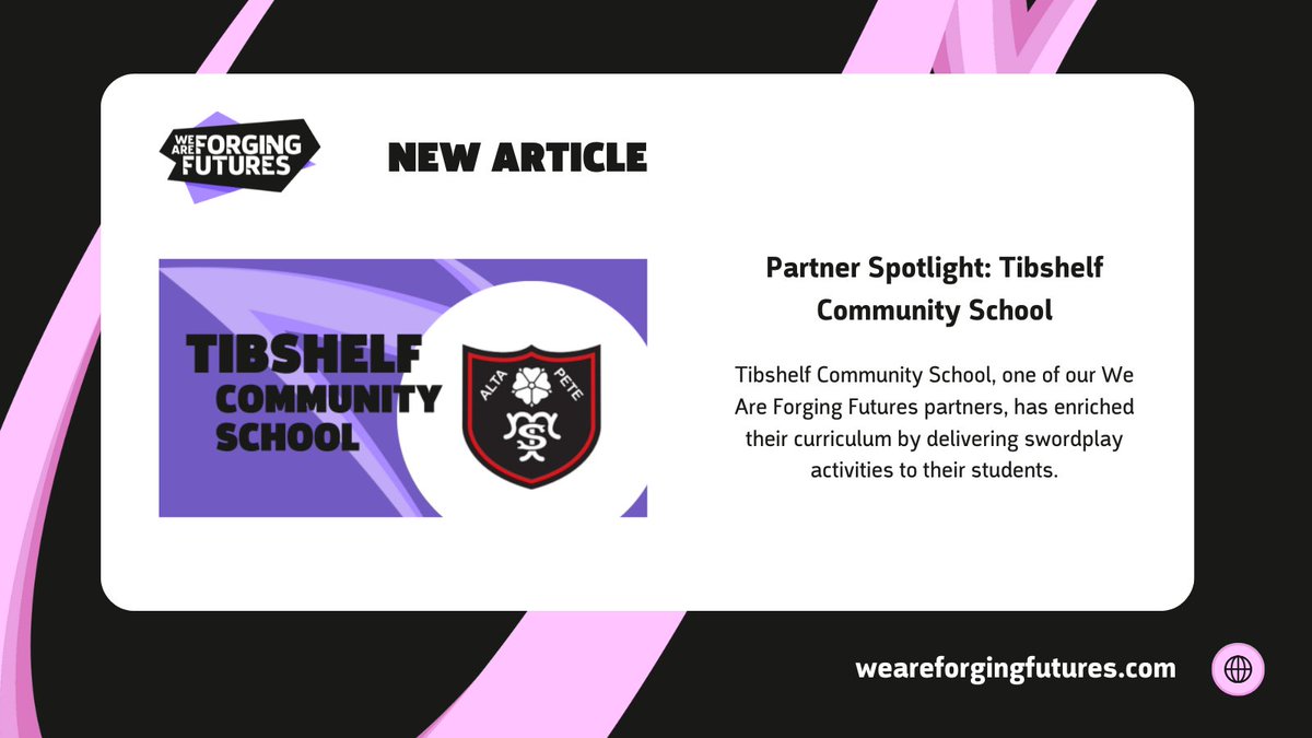 We Are Forging Futures (@weforgefutures) on Twitter photo 📢 New website article: Partner Spotlight: Tibshelf Community School
Tibshelf Community School, one of our We Are Forging Futures partners, has enriched their curriculum by delivering swordplay activities to their students.
Read more: weareforgingfutures.com/spotlight-tibs…
<a href="/tibshelfschool/">Tibshelf School</a> 📢 New website article: Partner Spotlight: Tibshelf Community School
Tibshelf Community School, one of our We Are Forging Futures partners, has enriched their curriculum by delivering swordplay activities to their students.
Read more: weareforgingfutures.com/spotlight-tibs…
<a href="/tibshelfschool/">Tibshelf School</a>