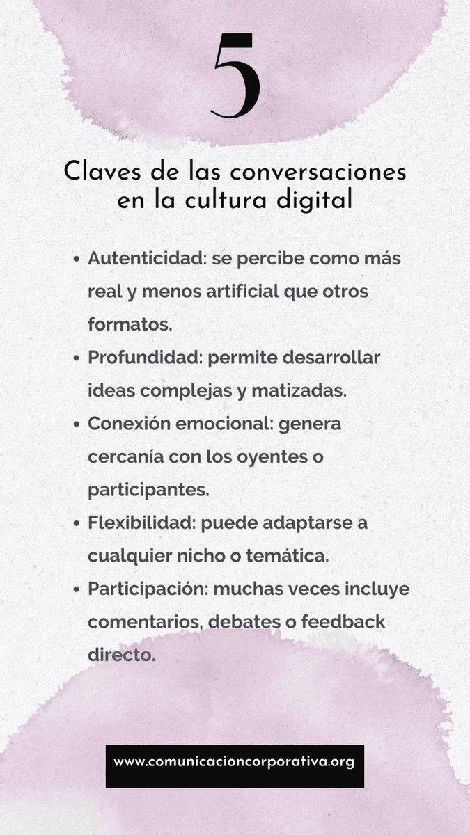 🤔 En la era digital actual, saturada de contenido e información rápida, un formato (inesperado para muchos) ha logrado destacar por encima del resto: la conversación.

Te cuento cómo aprovecharlo en tu institución👉🏻 comunicacioncorporativa.org/conversaciones…