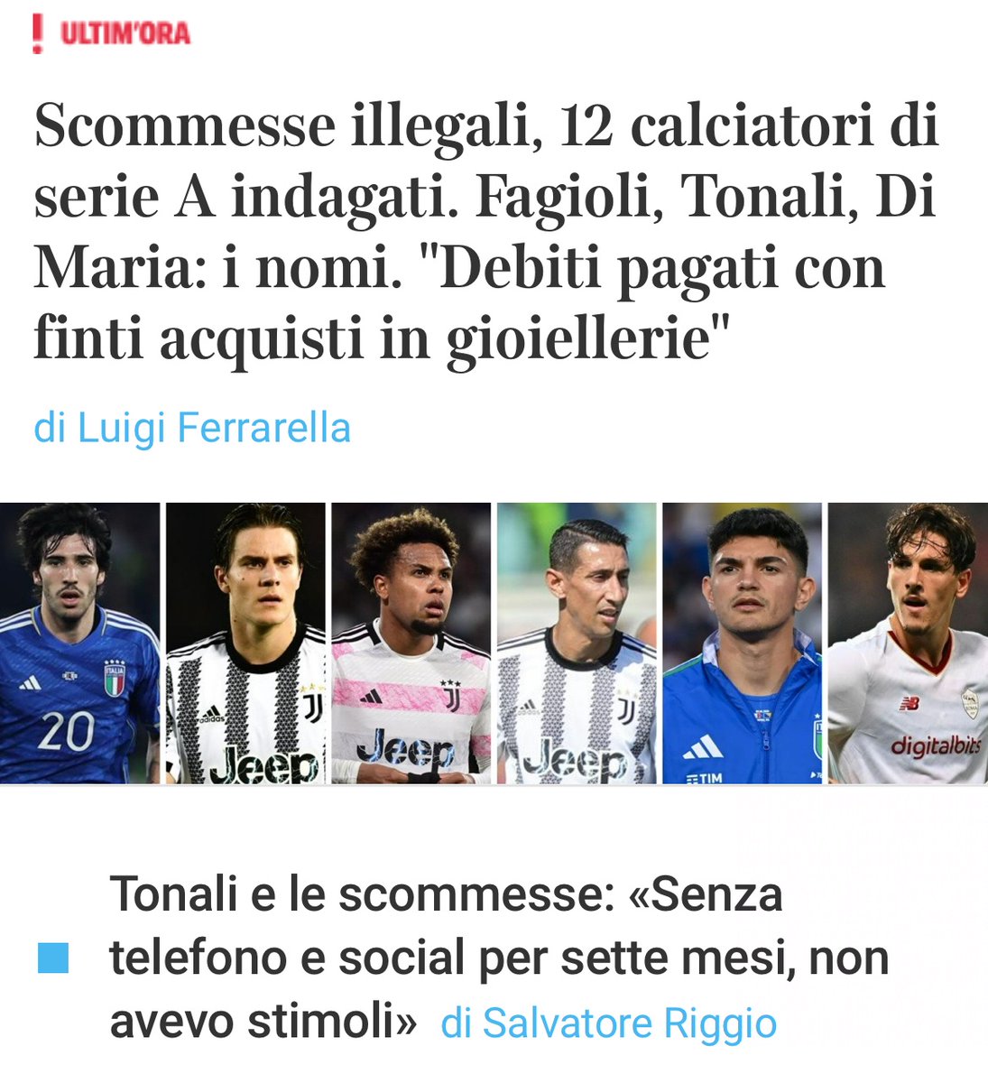 E ditemi un po’, 5 su 12 a che squadra appartenevano?
Così, una a caso…