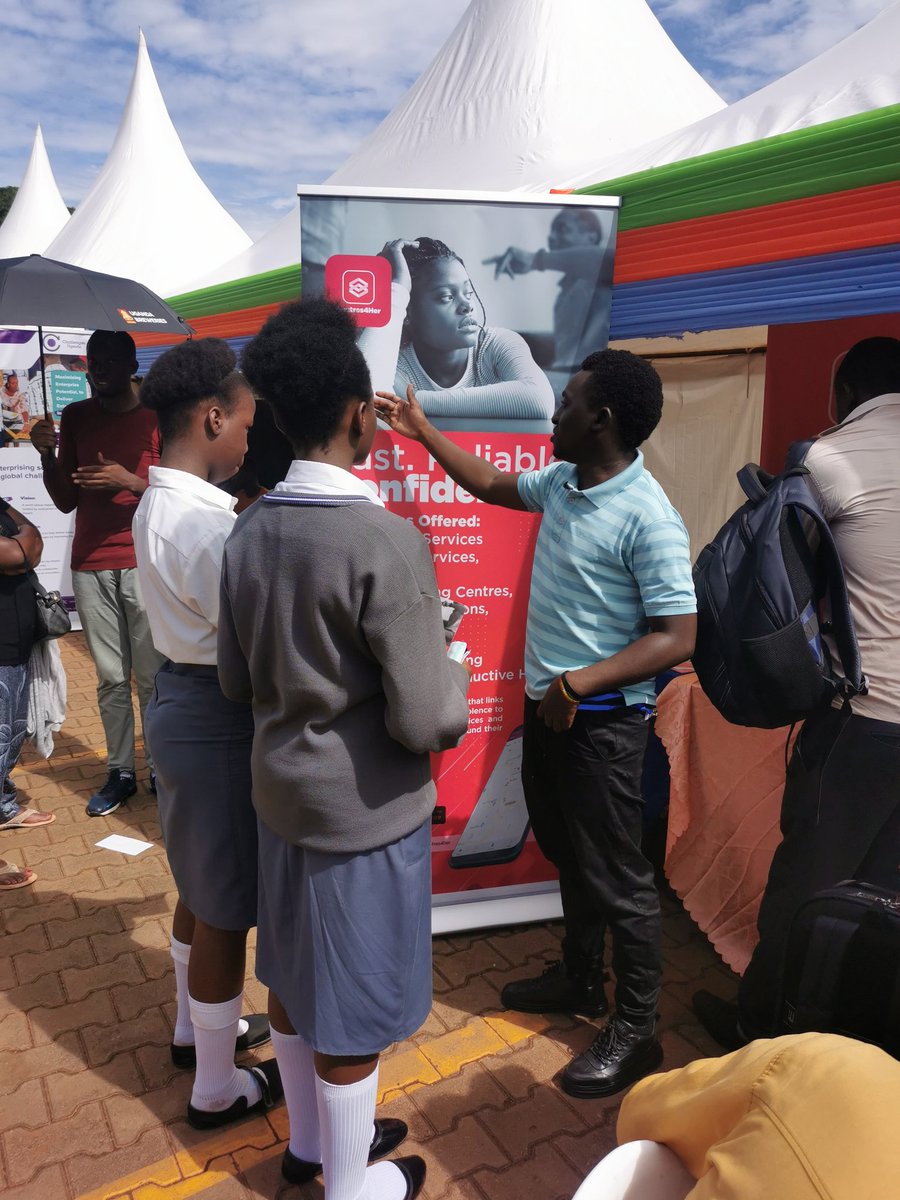 centres4her's tweet photo. At @kyambogou STEAM event, demonstrating how Centres4Her is revolutionizing access to post violence support services. The App confidentially links survivors to nearby help, including medical care, counseling, and legal aid. Join us to see how tech can empower! @unwomenuganda https://t.co/lh4EsxrUrd