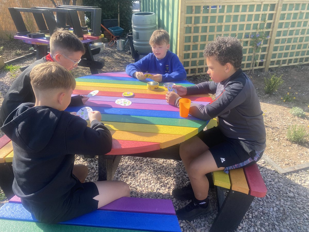 Our pupils enjoying the stunning weather again today in the Vegetable Garden. ☀️ 🌱 🍎 🌽