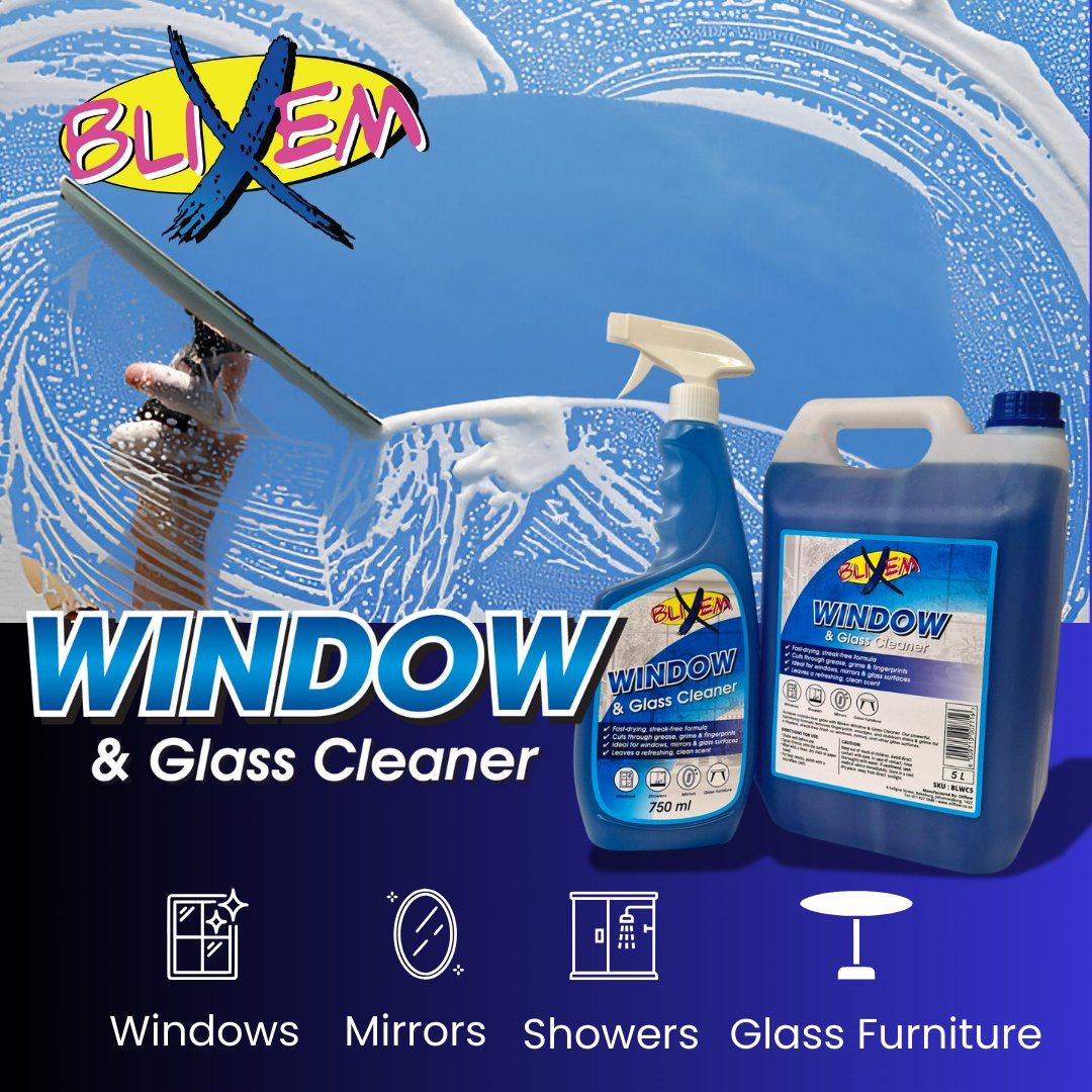 oilflow's tweet photo. Achieve crystal-clear glass with Blixem Window &amp; Glass Cleaner. Our powerful, fast-drying formula removes fingerprints, smudges, and stubborn stains &amp; grime for a flawless, streak-free finish on windows, mirrors, and other glass surfaces. https://t.co/ZluxtFrO3R
