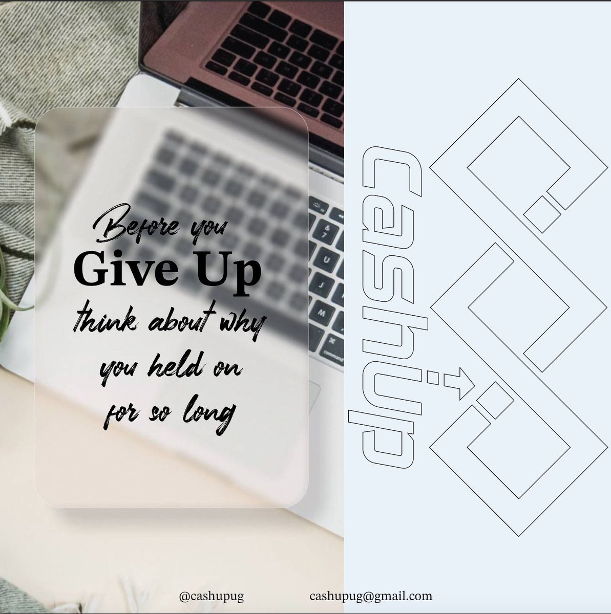 cashupug's tweet photo. Never Give Up https://t.co/YQFe4HyTdh