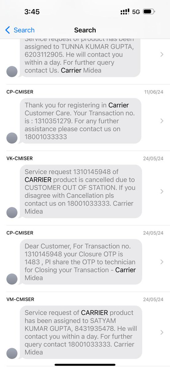 rogues_gallery's tweet photo. @CarrierMideaInd URGENT! My senior citizen parents have been suffering due to your poor service since 2023! Faulty repairs by unauthorized agents, harassing my old parents, no bills provided! Need immediate resolution! #CarrierAC @nch1915 @jagograhakjago @consumerforum_ @carrier https://t.co/Q5ZtO0ZWdQ
