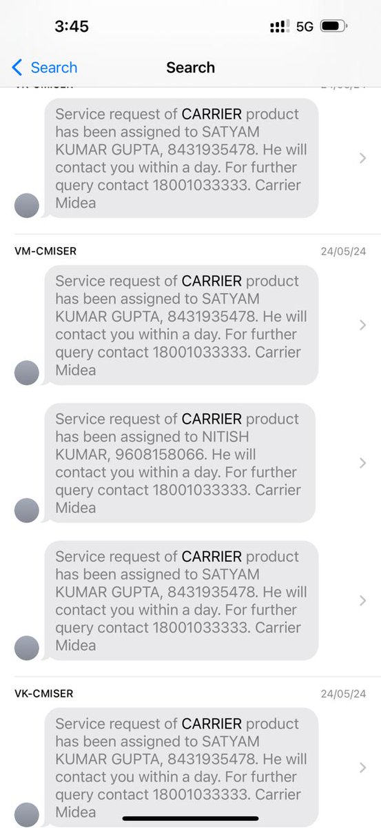 rogues_gallery's tweet photo. @CarrierMideaInd URGENT! My senior citizen parents have been suffering due to your poor service since 2023! Faulty repairs by unauthorized agents, harassing my old parents, no bills provided! Need immediate resolution! #CarrierAC @nch1915 @jagograhakjago @consumerforum_ @carrier https://t.co/Q5ZtO0ZWdQ