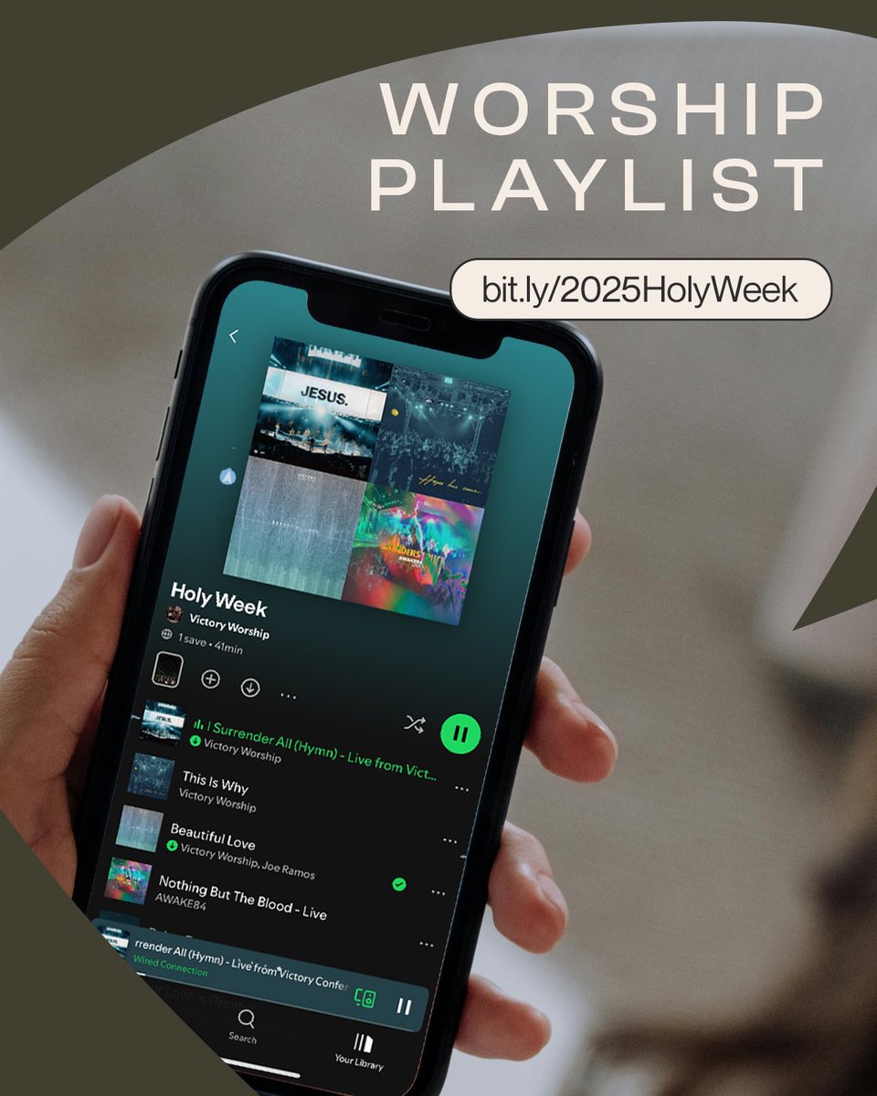 As we prepare for a time of reflection this Holy Week, here are ways to access the devotionals and the Spotify playlist: bit.ly/2025HolyWeek