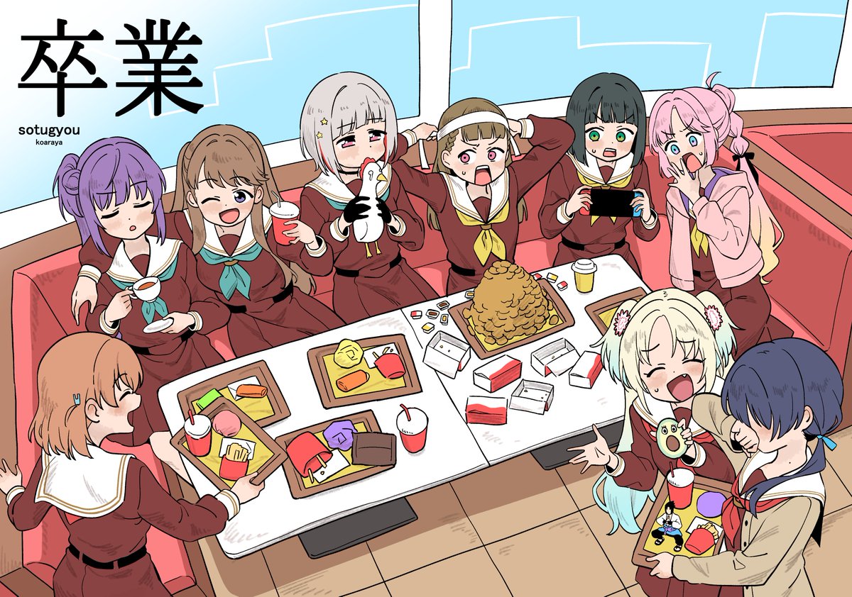 #僕ラブ45 新刊「卒業」のサンプルです!
卒業というテーマですがただ蓮ノ空9人がわちゃわちゃしてるだけです。
Twitterで上げたマンガと描き下ろしをまとめたフルカラーギャグマンガです!セラスと泉もちょこっと出てます!
予約・お取り扱いはこちらから!
https://t.co/ZDO8CL912e 