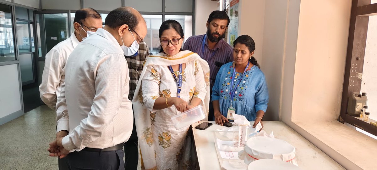 CipmcErnakulam's tweet photo. Honourable Additional commissioner Plant Protection DA&FW Shri.Anand kumar Prabhakar visited CIPMC ERNAKULAM on 11.04.2025 and have seen various biocontrol production labs and appreciated the activities carried out. #biocontrollabvisit #MinistryofAgriculture #dppqs https://t.co/k8D09ErXPc
