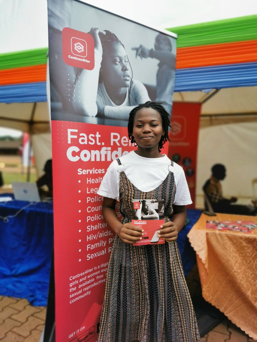 centres4her's tweet photo. Exciting day 2 at @kyambogou STEAM festival. Our team lead is showcasing Centres4Her, the innovative app connecting girls and women to free post-violence services. Stop by our booth to learn how we're making support more accessible! #Centres4Her #EndGBV #TechForGood https://t.co/VWVvPSLqWm