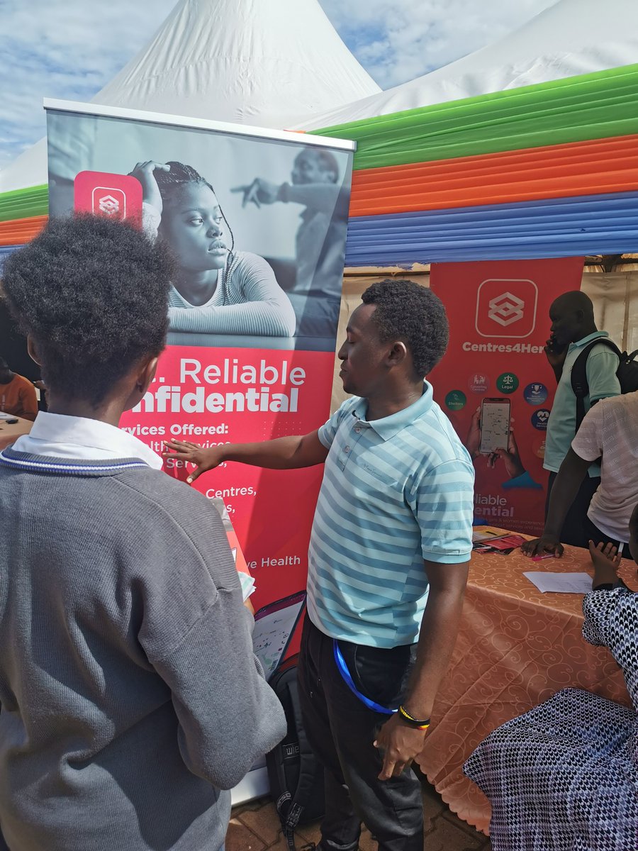 centres4her's tweet photo. Exciting day 2 at @kyambogou STEAM festival. Our team lead is showcasing Centres4Her, the innovative app connecting girls and women to free post-violence services. Stop by our booth to learn how we're making support more accessible! #Centres4Her #EndGBV #TechForGood https://t.co/VWVvPSLqWm