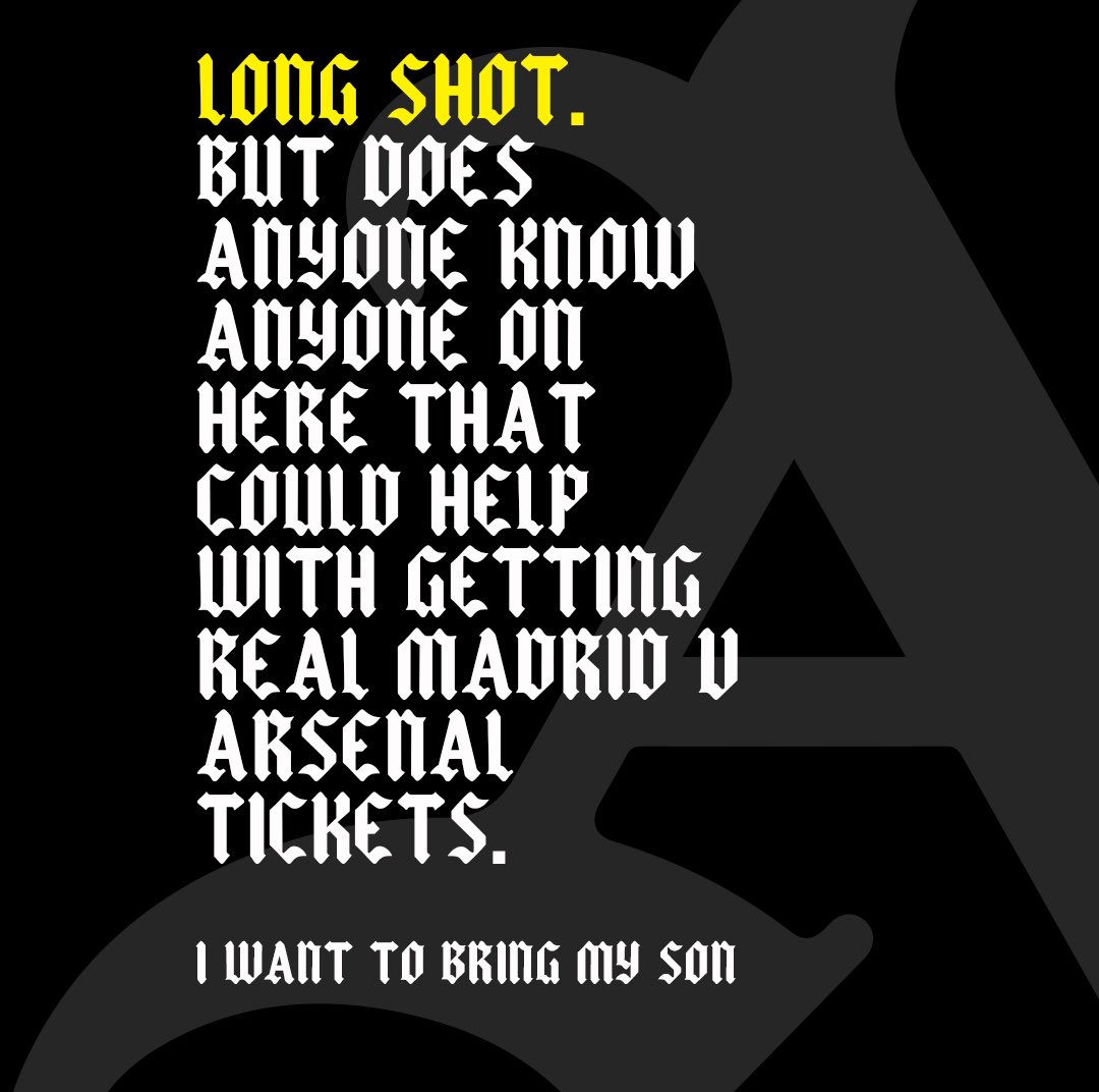 MrHChapman's tweet photo. Long shot I know. But decided to bring my son on an adventure, whether we get tickets or not, we had to be there. If anyone can help please DM me. #arsenal #afc #realmadrid #RealMadridVsArsenal https://t.co/Dv6MOVl130