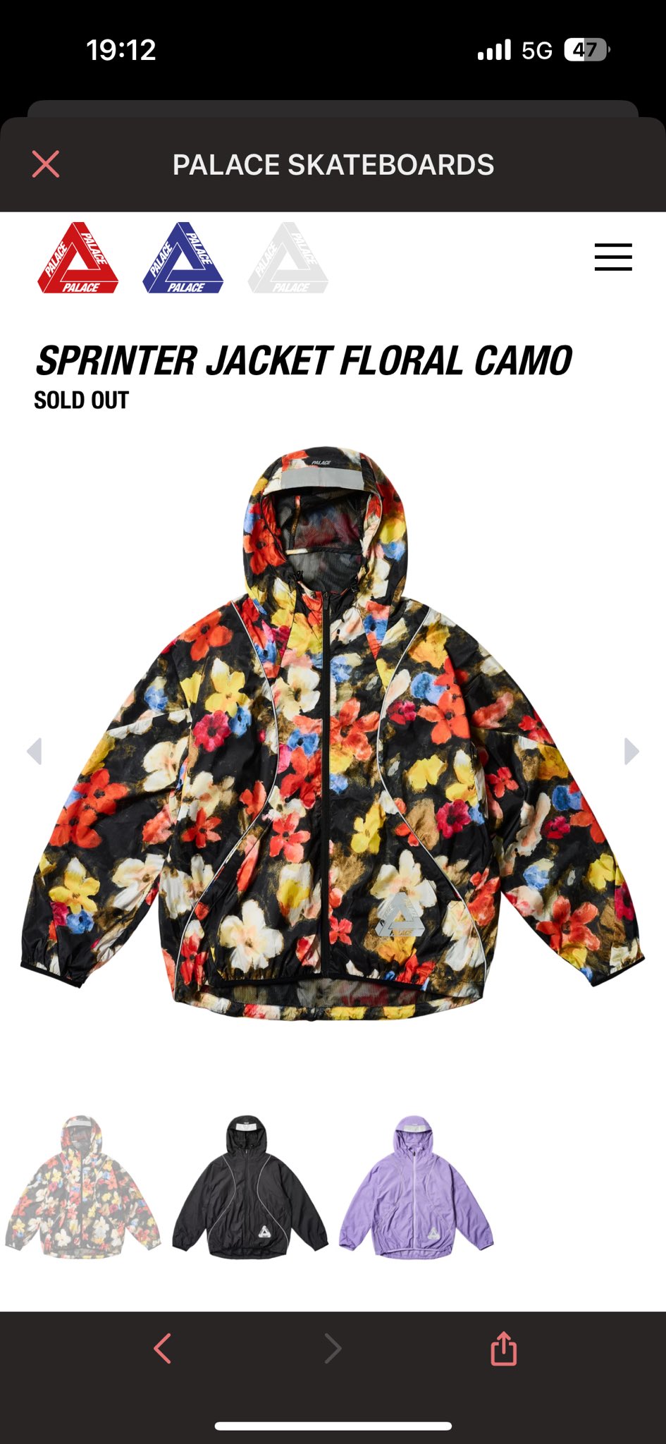 ジャケット・アウター PALACE SPRINTER JACKET FLORAL CAMO L SPRINTER JACKET | PALACE SKATEBOARDS