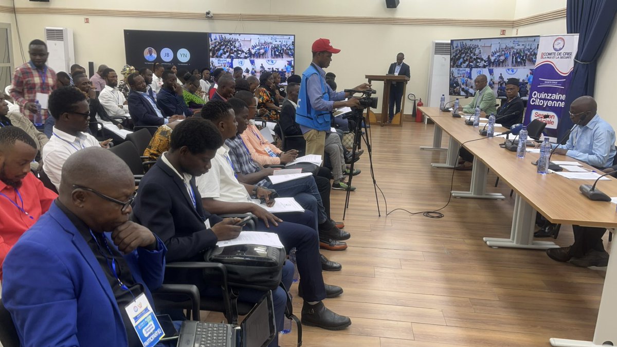 DycodRdc's tweet photo. QUINZAINE CITOYENNE 🚨 ACTIVITÉ EN COURS ! La Grande Salle de la MONUSCO vibre au rythme des débats sur la #Résolution2773.  
   Merci à la société civile, aux partenaires internationaux et à @MONUSCO pour cet engagement ! ➡️ Restez connectés pour les updates. #PaixEnRDC"* https://t.co/4fiYToxgXh
