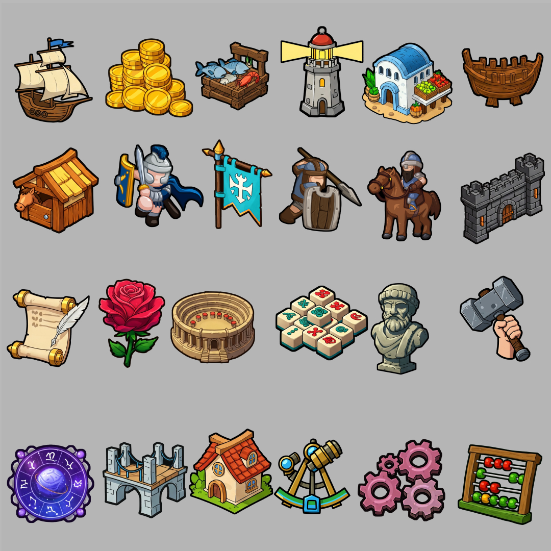 #devlog #30
We have 120 discovery icons to draw—24 are finished, and I still have a long way to go! 😅😅😅